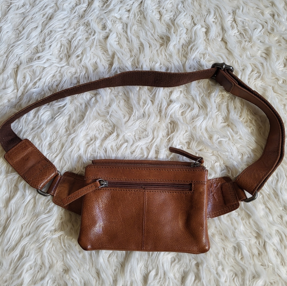 Spikes and Sparrow Leather Brandy Belt/Waist Brown Bag - Picture 7 of 16